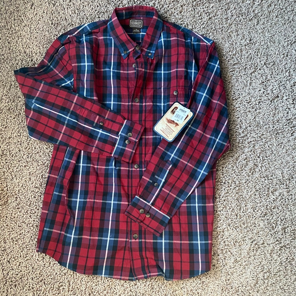 Men’s red flannel button up